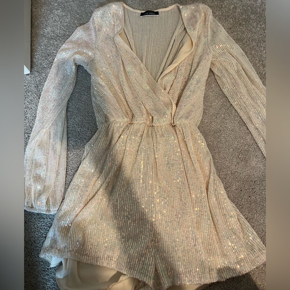 Champagne sequin romper